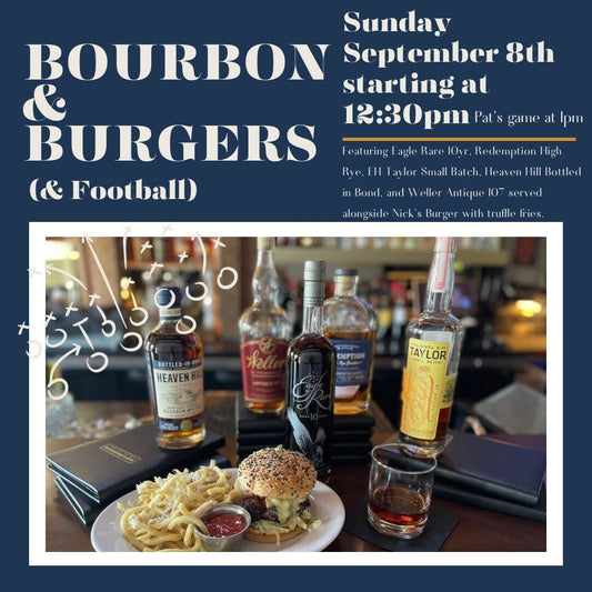 Bourbon & Burgers - September 8th, 12:30pm